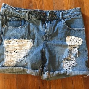 Denim shorts